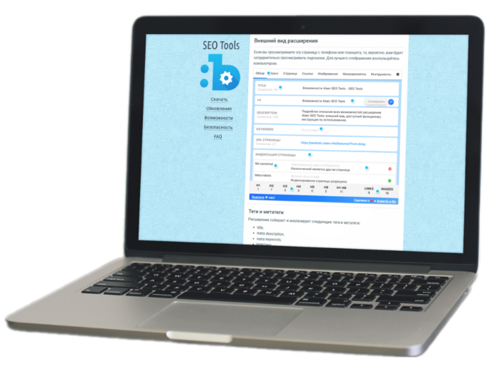 Alaev SEO Tools - анализ сайта | Easy IT